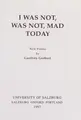 Cover image for I was not, was not, mad today