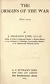 Cover image for The origins of the war, 1871-1914
