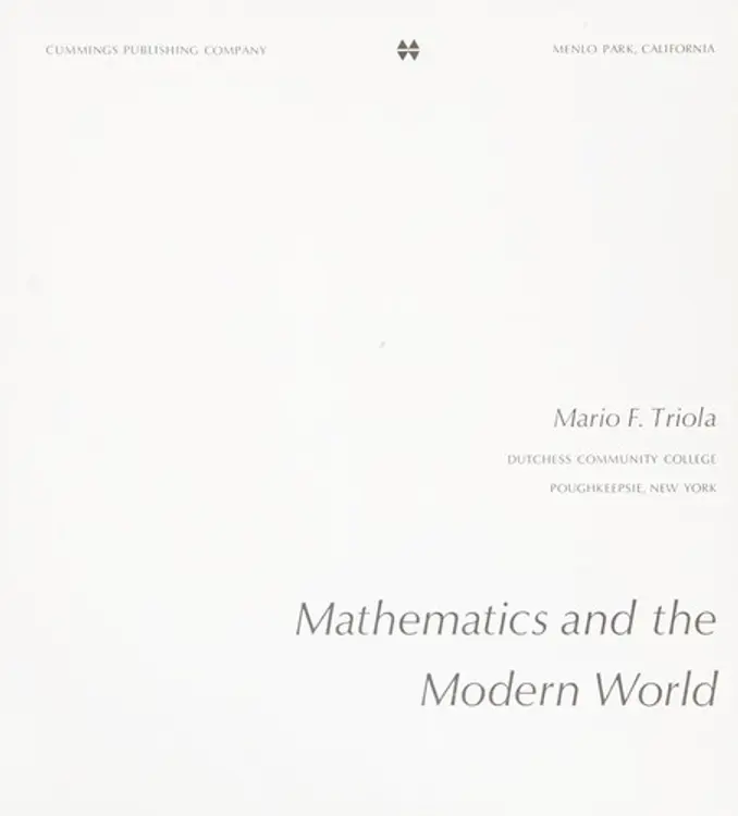 Mathematics and the modern world cover