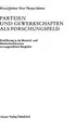 Cover image for Parteien und Gewerkschaften alsForschungsfeld