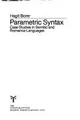 Cover image for Parametric syntax, case studies in Semitic and Romance languages