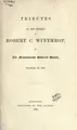 Cover image for Tributes to the memory of Robert C. Winthrop