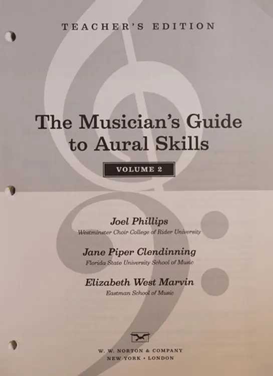 The Musician's Guide to Aural Skills, Vol. 2 [with audio CD] cover