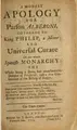 Cover image for A modest apology for Parson Alberoni ... the whole being a ... defence of priestcraft and a new confutation of the Bishop of Bangor.