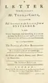Cover image for A letter to the Reverend Mr. Thomas Carte, author of the Full answer to the Letter from a Bystander. In which several important and interesting facts respecting the revenues and civil government of England are elucidated ...