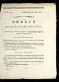 Cover image for Arre te  du Directoire exe cutif, concernant les ba timens charge s de marchandises anglaises suje  tes a   re exportation : du 25 prairial an VI de la Re publique franc ʹaise
