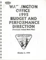 Cover image for Washington Office 1995 budget and performance direction