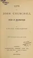 Cover image for Life of John Churchill, Duke of Marlborough