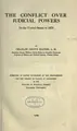 Cover image for The confict over judicial powers in the United States to 1870