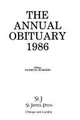 Cover image for Annual Obituary, 1986 (Annual Obituary)