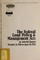 Cover image for The Federal Land Policy & Management Act