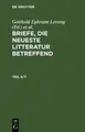 Cover image for Briefe, Die Neueste Litteratur Betreffend T. 5