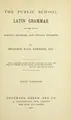 Cover image for The public school Latin grammar