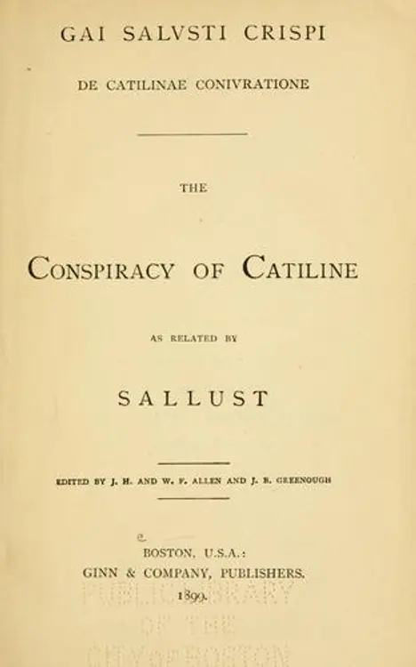 Gai Salusti Crispi De Catilinae conivratione: the conspiracy of Catiline as related by Sallust. cover