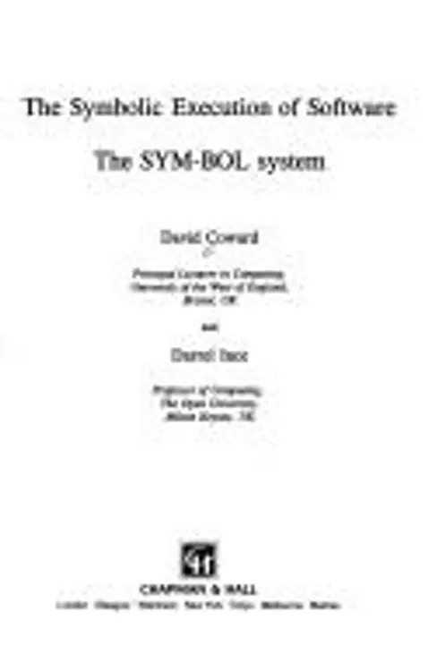 The Symbolic Execution of Software cover