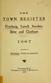 Cover image for The town register : Fryeburg, Lovell, Sweden, Stow and Chatham