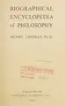 Cover image for Biographical encyclopedia of philosophy.