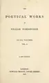 Cover image for The poetical works of William Wordsworth