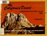 Cover image for The California Desert Conservation Area Plan, 1980