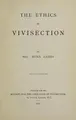 Cover image for The ethics of vivisection