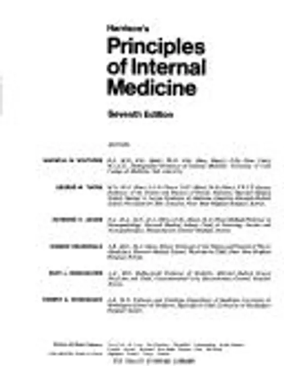 Harrison's principles of internal medicine. cover
