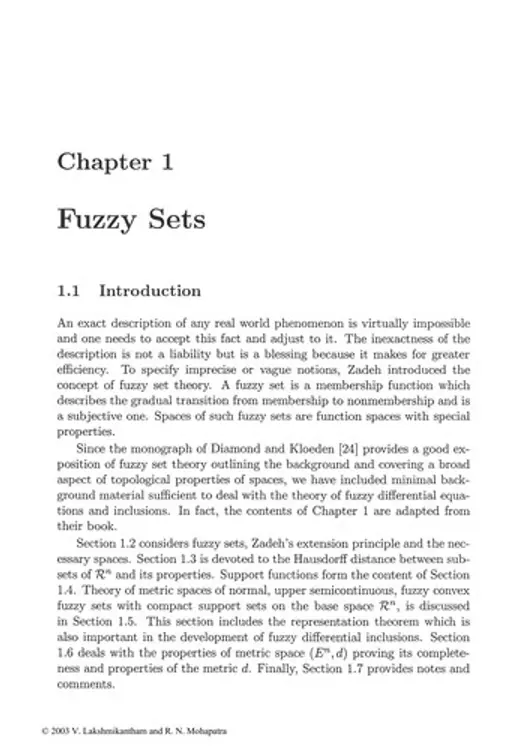 Theory of fuzzy differential equations and inclusions cover
