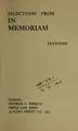 Cover image for Selections from Tennyson's "In memoriam"