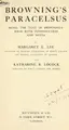 Cover image for Paracelsus, being the text of Browning's poem