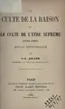 Cover image for Le culte de la raison et le culte de l'Être Suprême (1793-1794)