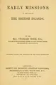 Cover image for Early missions to and within the British Islands