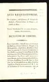 Cover image for Avis requisitorial des conseillers, ambassadeurs, & envoye s des electeurs, princes & etats de l'Empire, assemble s en diete