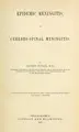 Cover image for Epidemic meningitis, or cerebro-spinal meningitis