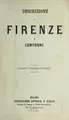 Cover image for Descrizione di Firenze e contorni, arricchita d'una pianta di Firenze