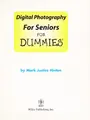Cover image for Digital photography for seniors for dummies