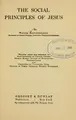Cover image for The social principles of Jesus