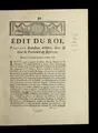 Cover image for E dit du roi, portant re duction d'offices dans sa cour de Parlement de Dijon