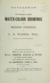 Cover image for Catalogue of the collection of choice water-colour drawings and modern pictures of L.B. Harris, Esq. ...