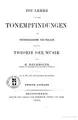 Cover image for Die Lehre von den Tonempfindungen