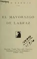 Cover image for El mayorazgo de Labraz