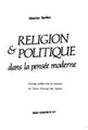 Cover image for Religion & politique dans la pensée moderne