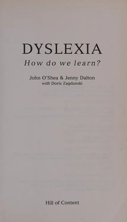 Dyslexia: How Do We Learn? cover