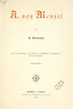 Cover image for A. von Menzel.