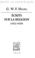 Cover image for Ecrits sur la religion (1822-1829)