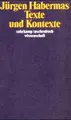 Cover image for Texte Und Kontexte (Suhrkamp Taschenbuch Wissenschaft)