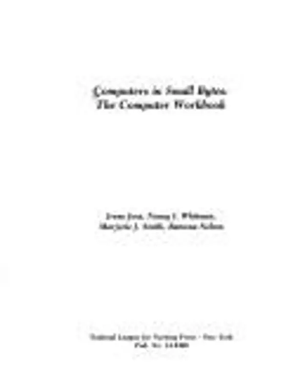 Computers in small bytes: the computer workbook cover