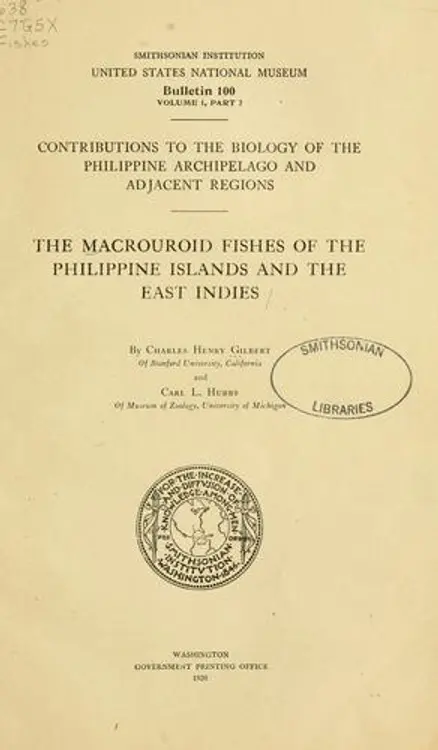 The macrouroid fishes of the Philippine islands and the East Indies cover