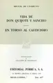 Cover image for Vida de Don Quijote y Sancho / En torno al casticismo