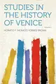 Cover image for Studies in the History of Venice Volume 1