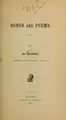 Cover image for Songs and poems