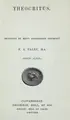 Cover image for Theocritus